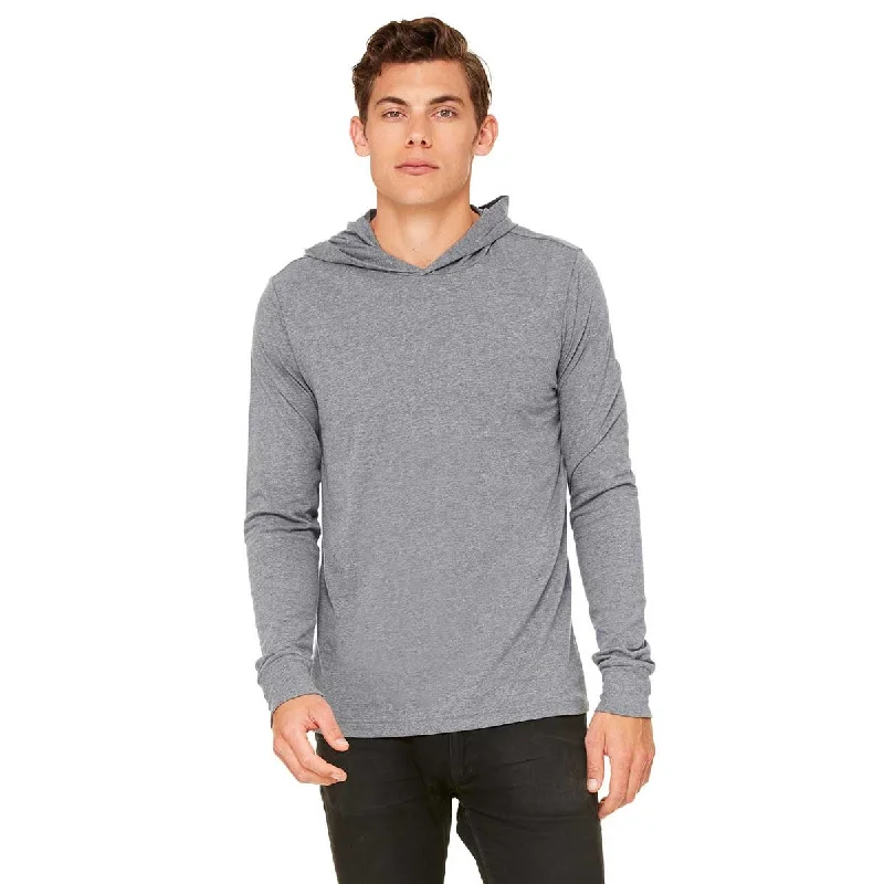 Bella + Canvas Unisex Deep Heather Jersey Long-Sleeve Hoodie Hoodie with Earth Tones Natural Calm