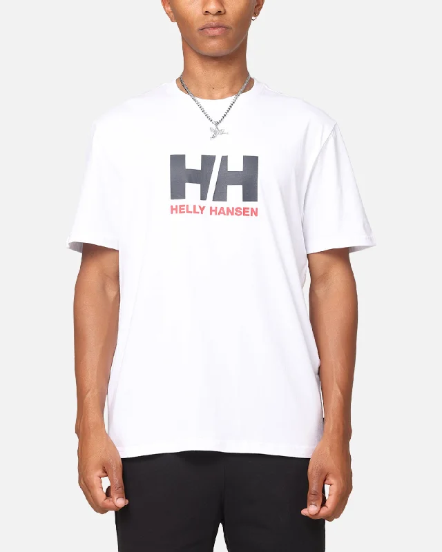 Helly Hansen HH Logo T-Shirt White-- Wool Fabric Cashmere Fabric Tweed Fabric