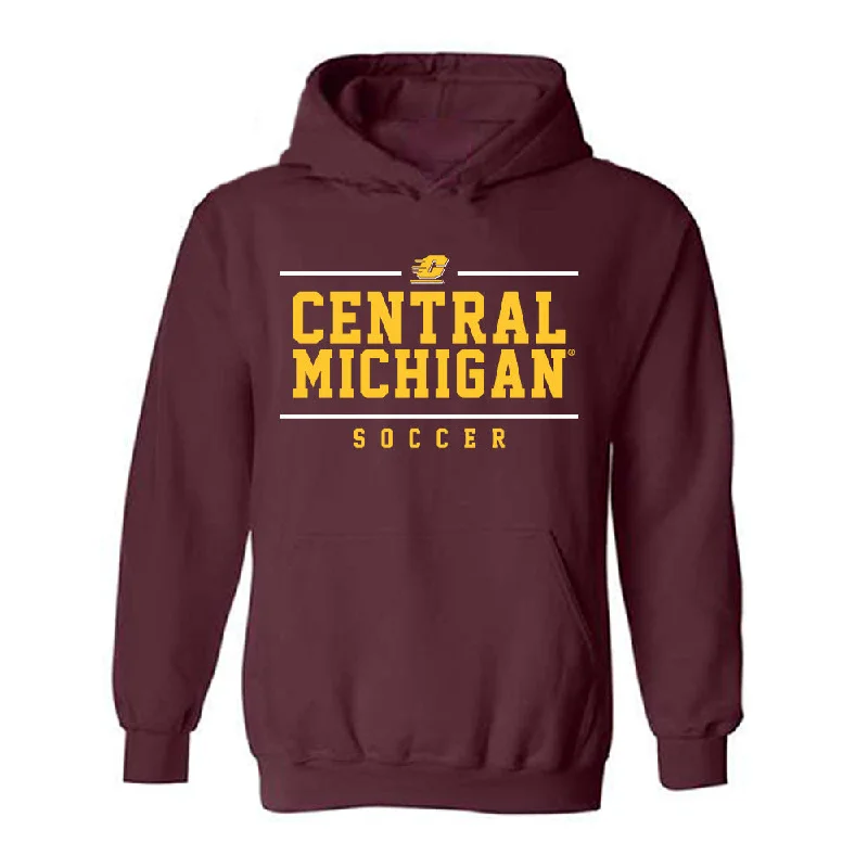 Central Michigan - NCAA Women's Soccer : Madison Bloom - Classic Fashion Shersey Hooded Sweatshirt Hoodie with Hood Adjustable Protection