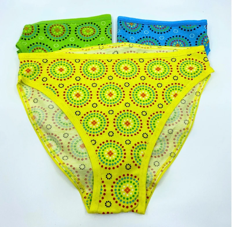 Women's organic cotton Mara mid-rise bikini bottoms - pack of 3 Adjustable bikini bottom, Custom fit, Comfortable, Sexy