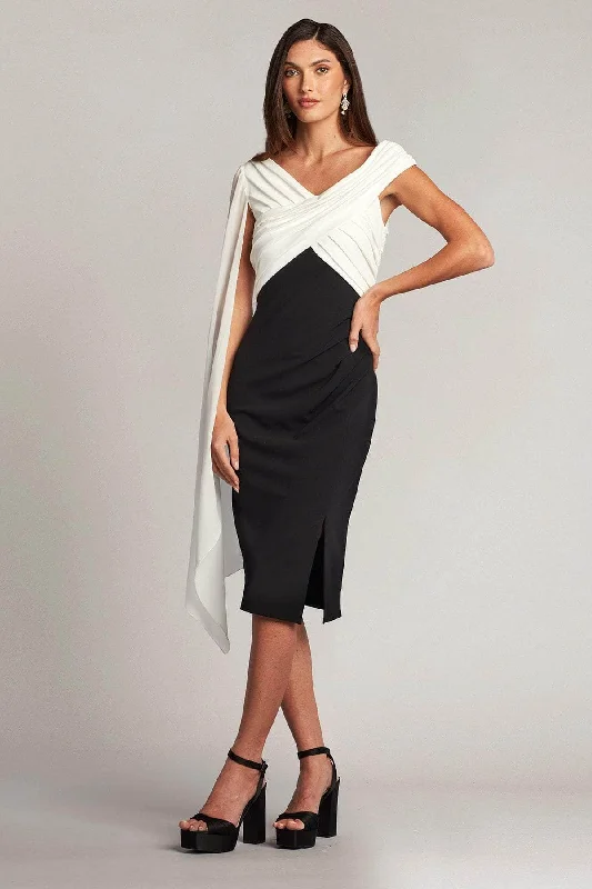 Tadashi Shoji BOS22026MX - Two Tone Sheath Formal Dress Tunics Sophisticated sleek