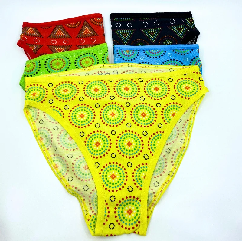 Women's organic cotton Mara mid-rise bikini bottoms - pack of 5 Adjustable bikini, Custom fit, Comfortable, Chic