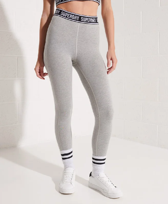 Independent Tape Leggings | Grey Marle Fashionable Floral Active Leggings