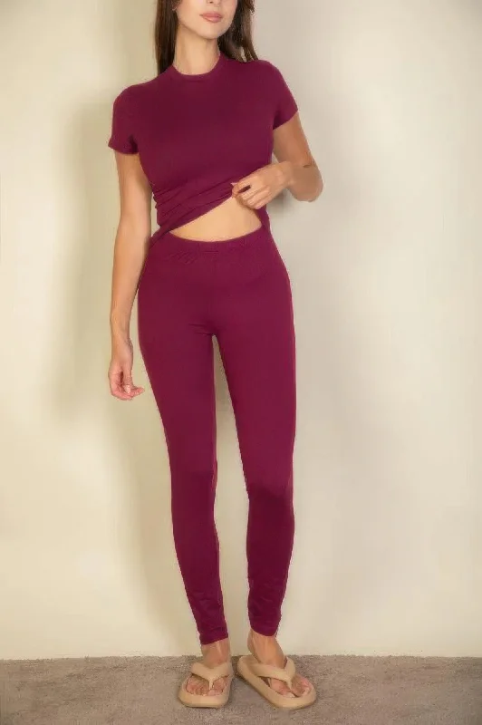 Basic Solid Leggings Stylish Stretch Pants Leggings