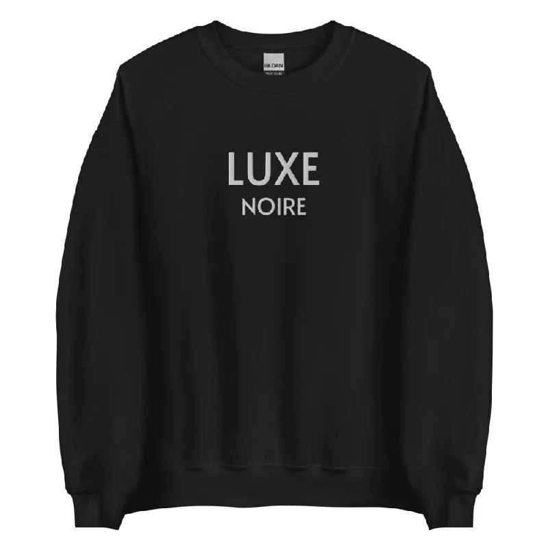 Black Luxury Sweatshirt- Black Hoodie with Drop Shoulder Relaxed Streetwear