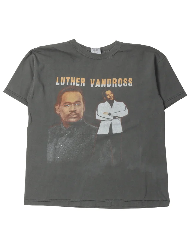 Luther Vandross 2000 Tour T-Shirt-- Machine Wash Dry Clean Hand Wash