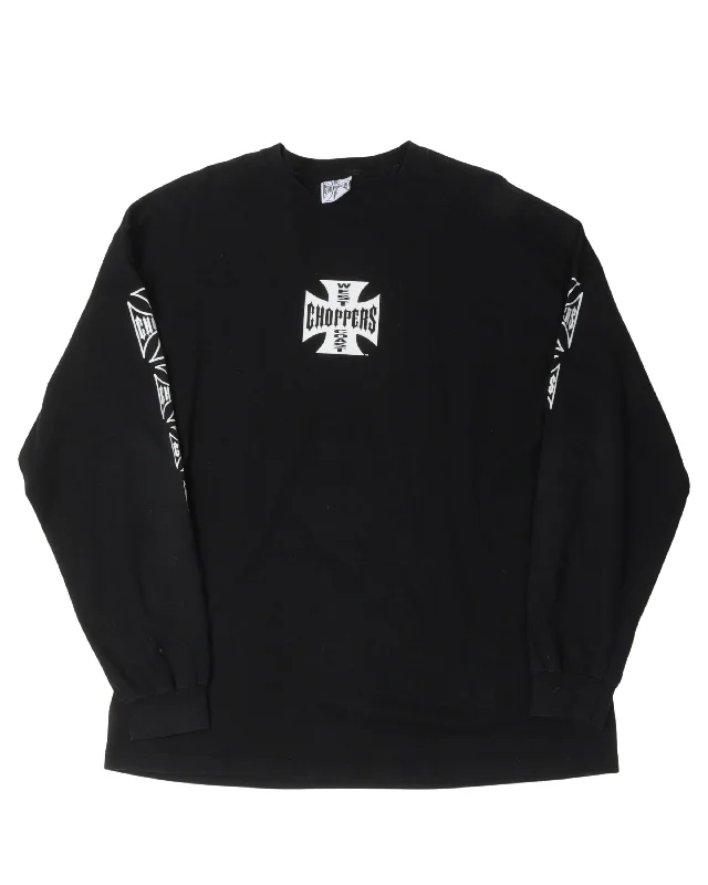 West Coast Choppers Long Sleeve T-Shirt-- Zippered Front Buttoned Front Snap Front