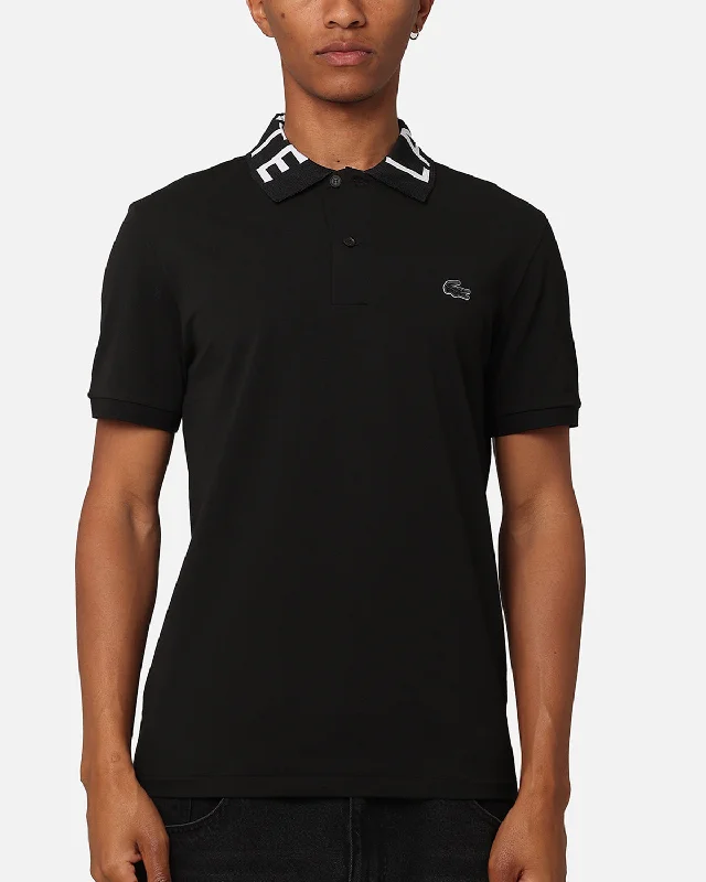 Lacoste Active Slim Fit Polo T-Shirt Black-- Satin Fabric Silk Fabric Chiffon Fabric