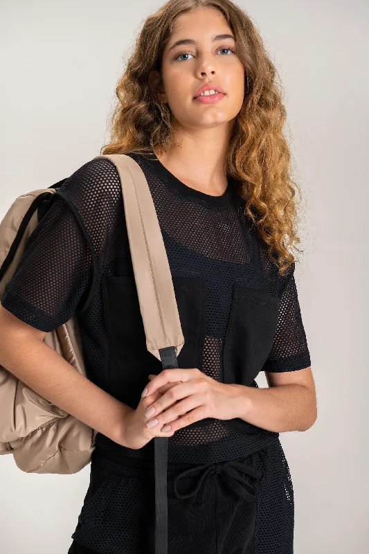 Breezy Soft T-Shirt-- Print Jacquard Patchwork