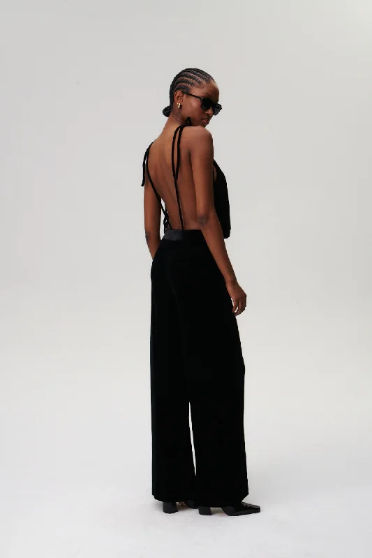 Once in a Blue Moon Bodysuit Black Comfortable Stretch-Fit Bodysuit