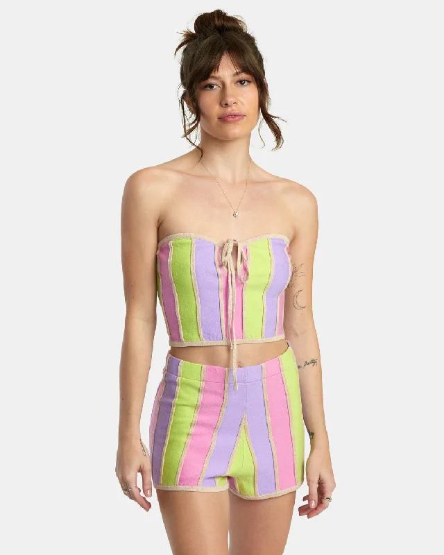 Upswing Crop Top - Multi Embroidered Appliqued Beaded