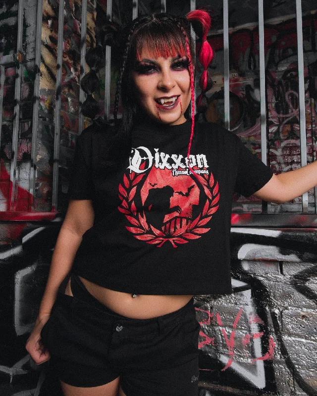 Women's Nosferatu Crop Top - Black Casual Formal Business
