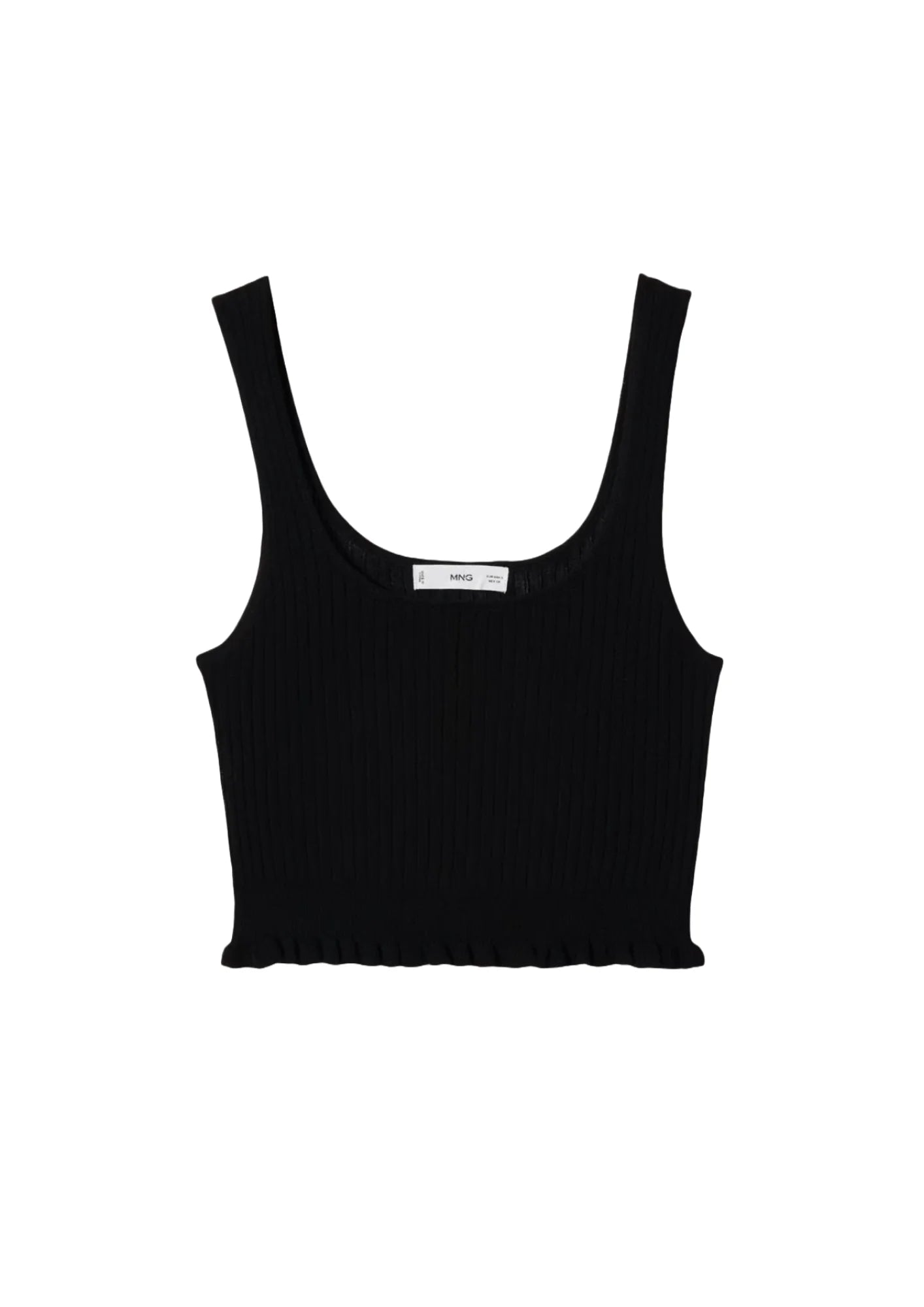 BLACK RIBBED CROP TOP Striped Floral Plaid