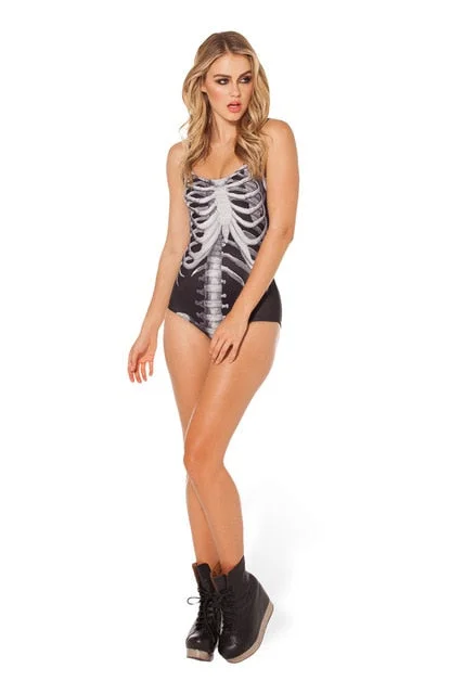 Black with White Skeleton