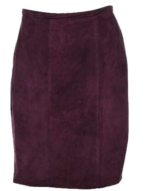 Pencil Shape Suede Skirt - M lace skirt romantic