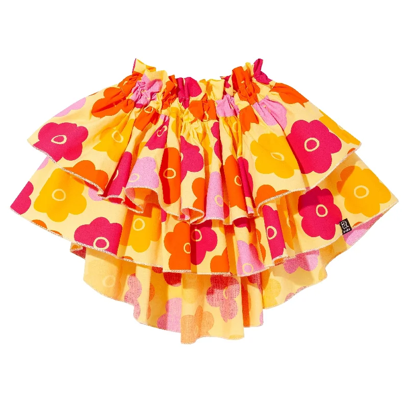 Yellow Flower Skirt - 1 Left Size 1-2 years leather skirt sleek