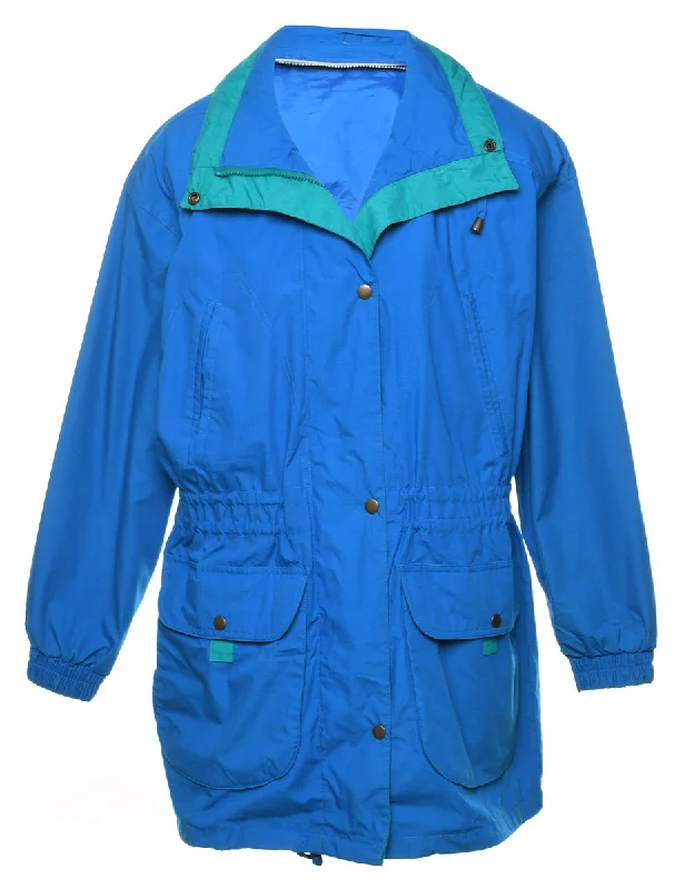 Blue Classic Nylon Jacket - L Jersey Jacket Tulle Jacket Batik Jacket
