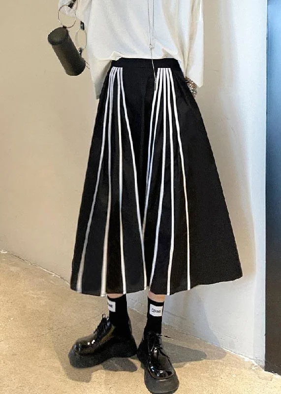 Plus Size Black Striped High Waist A Line Summer Skirts tulle skirt dreamy