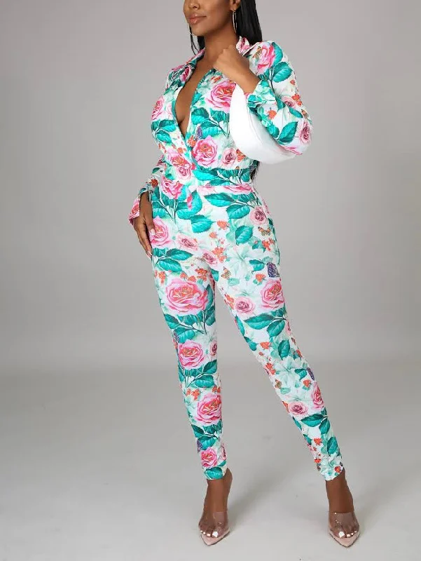 Rosey-Bodysuit Legging Set Comfortable T-shirt Bodysuit