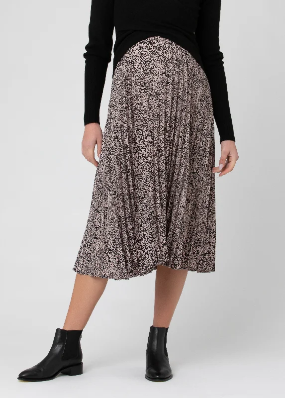 Ripe Maternity Florence Pleat Maternity Midi Skirt modal blend skirt