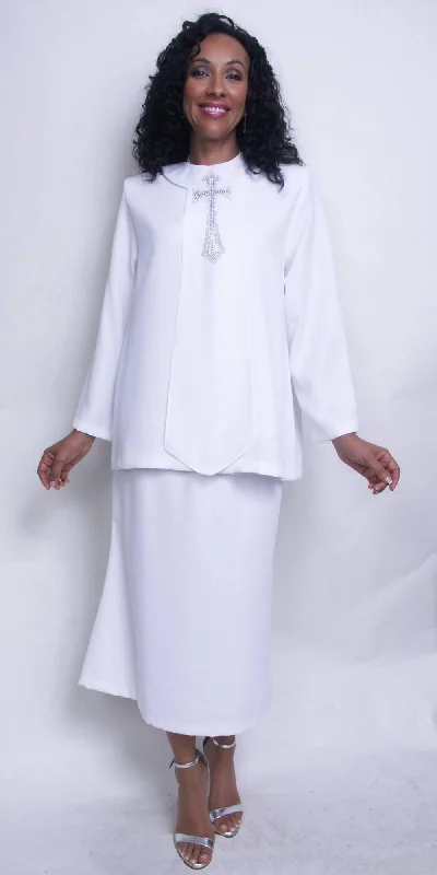 Hosanna 2577 Church Choir 4-Piece Dress Set Skirt Jacket Top Denim Fabric Leather Fabric Suede Fabric