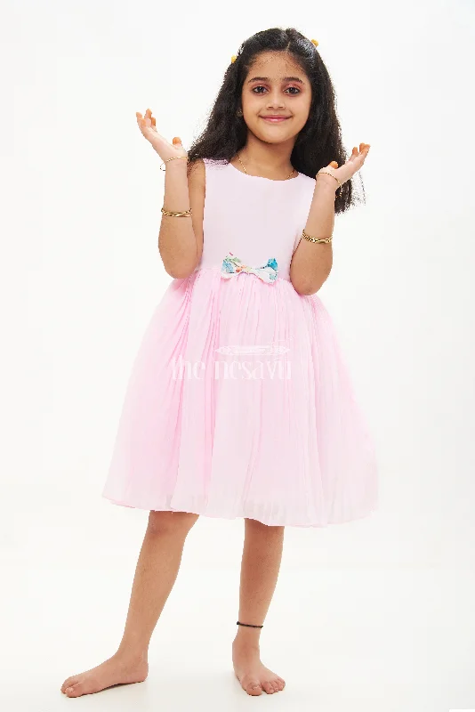 Girls Pink and Purple Fancy Frock with Pastel Floral Jacket and Ruffled Skirt Chenille Fabric Brocade Fabric Lace Fabric