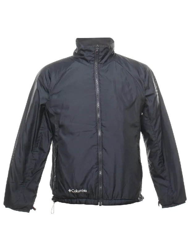 Columbia Black Zip-Front Nylon Jacket - M Denim Jacket Leather Jacket Suede Jacket