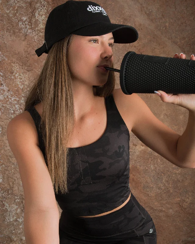 Women's Classic Crop Top - Black Camo Iron Safe Non-Iron Wrinkle Free