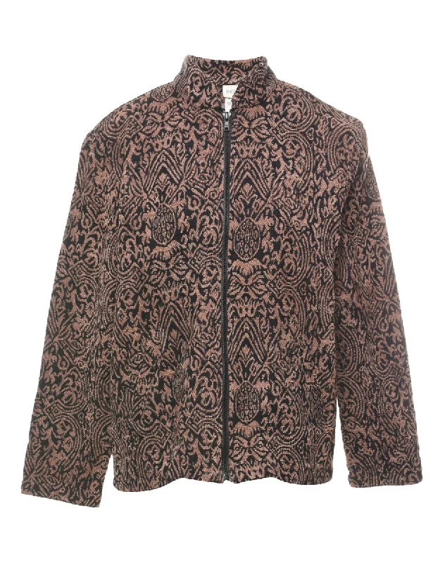 White Stag Patterned Tapestry Jacket - M Nylon Fabric Polyester Fabric Spandex Fabric