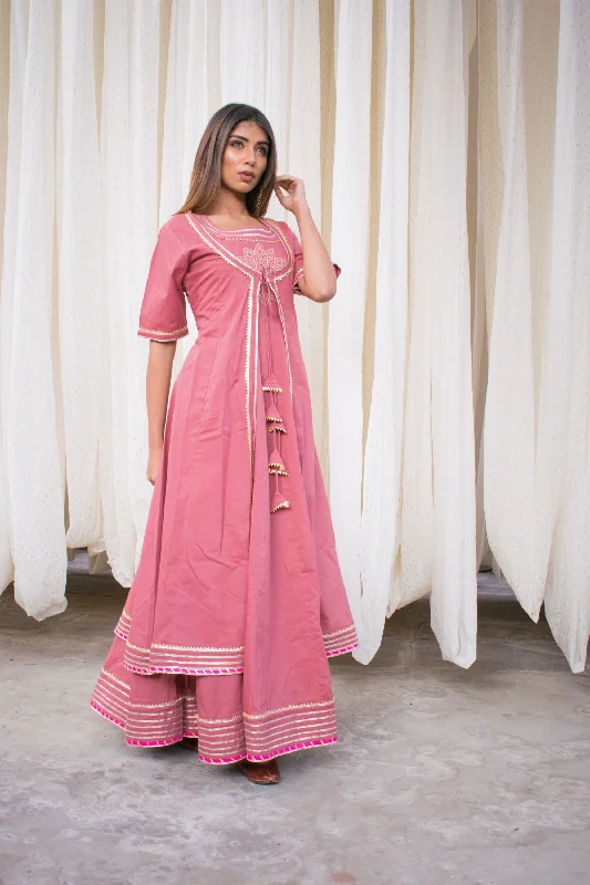 Women's Anarkali Dress With Jacket (2Pc Set) - Saras The Label Knit Jacket Woven Jacket Fleece Jacket