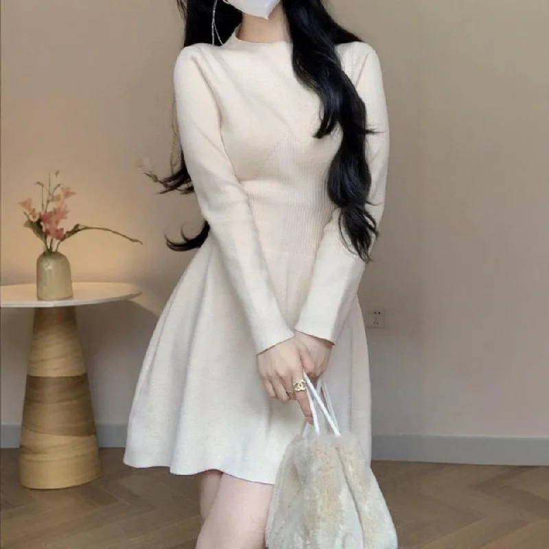 Autumn And Winter Knitting Bottoming Skirt Slim Fit Waist velvet skirt luxury