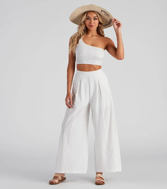Get Together Smocked Crop Top Handmade Hand-knitted Hand-woven