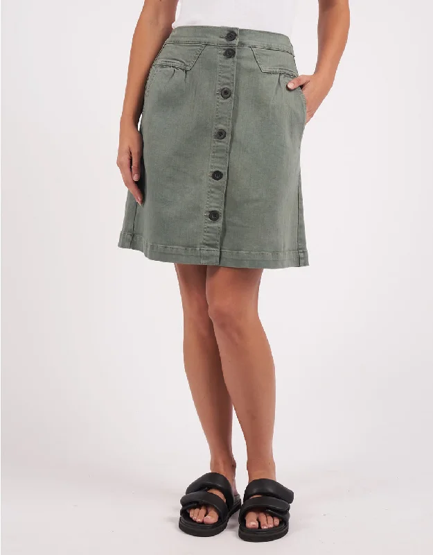 Amanda Skirt - Khaki modal blend skirt