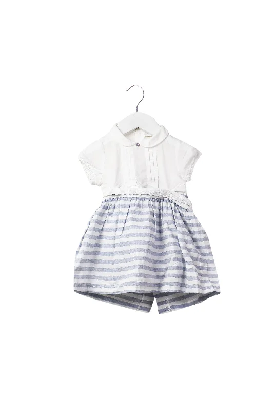 Short Sleeve Bodysuit Dress 9M Fashionable Square Neck Bodysuit