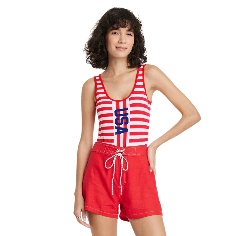 IML - USA Tripe Graphic Bodysuit Cozy Cotton Bodysuit