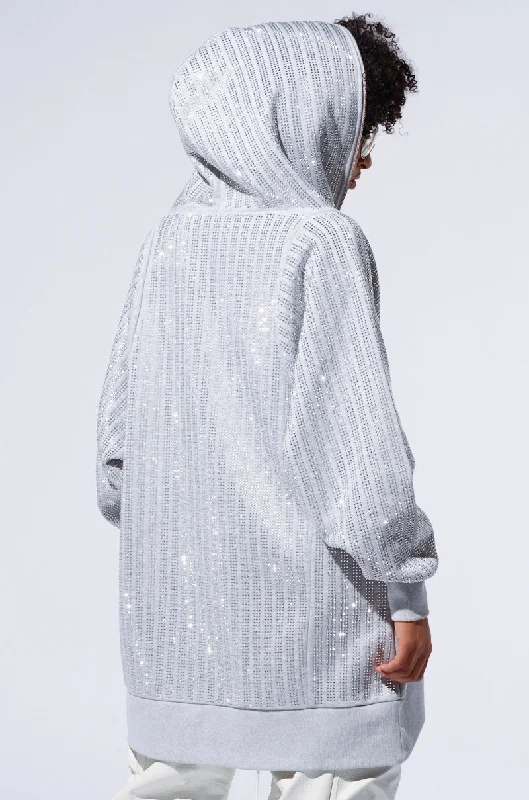 TRES CHIC PASSPORT OVERSIZE ZIP UP JACKET Hooded Jacket Caped Jacket Shawl Collar Jacket