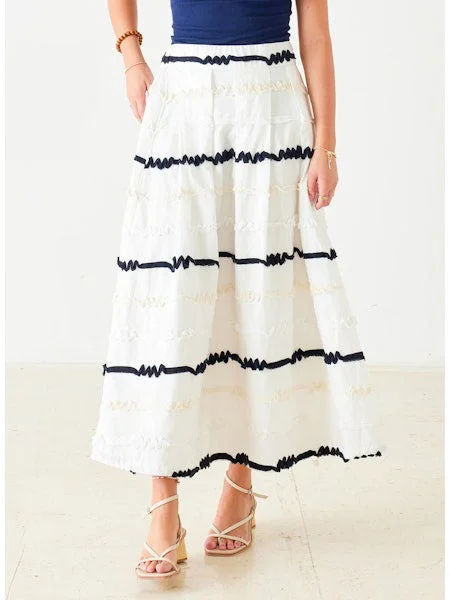 MERSEA - LUNA MIDI RIBBON SKIRT satin skirt smooth