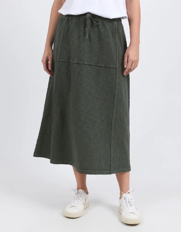 Jayne Skirt - Khaki boho skirt vibe