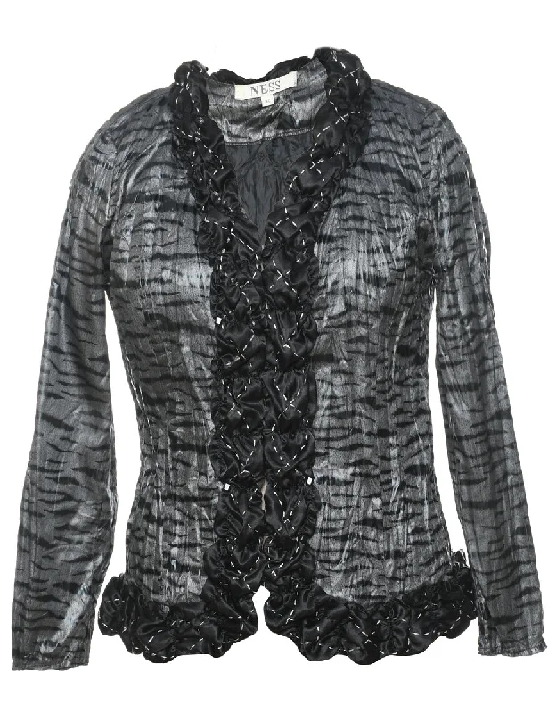 Dark Grey Evening Jacket - M Cardigan Sweater Pullover