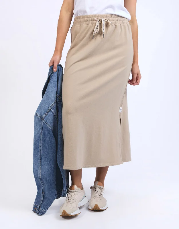 Travel Skirt - Latte denim skirt durable