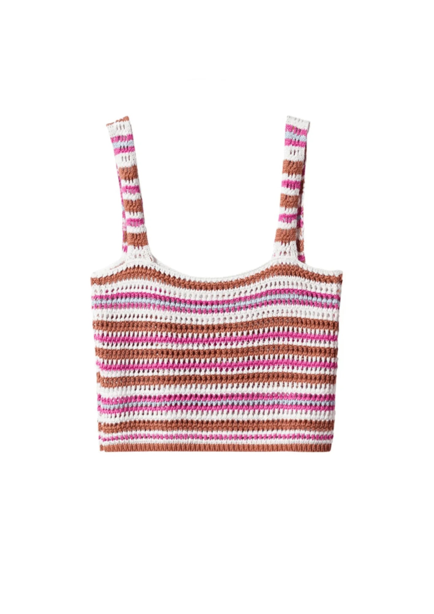 CROCHET CROP TOP Collared Crew Neck Turtle Neck