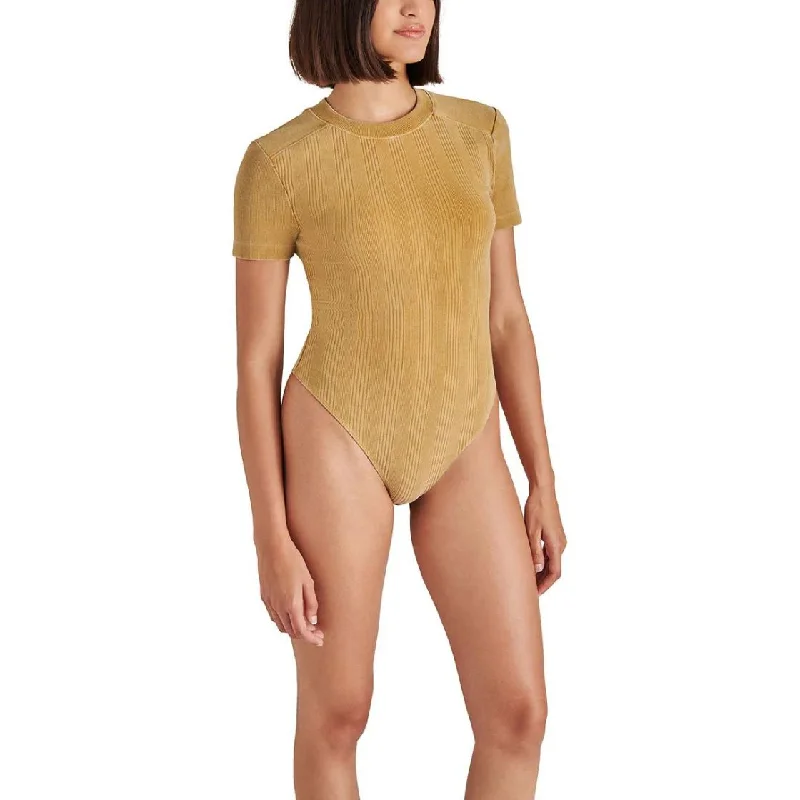AMBRA BODYSUIT PRAIRIE SAND Trendy Sheer Lace Bodysuit