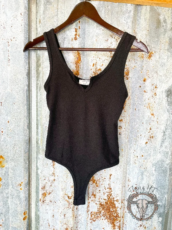 Savannah Bodysuit Black Trendy Sculpting Bodysuit