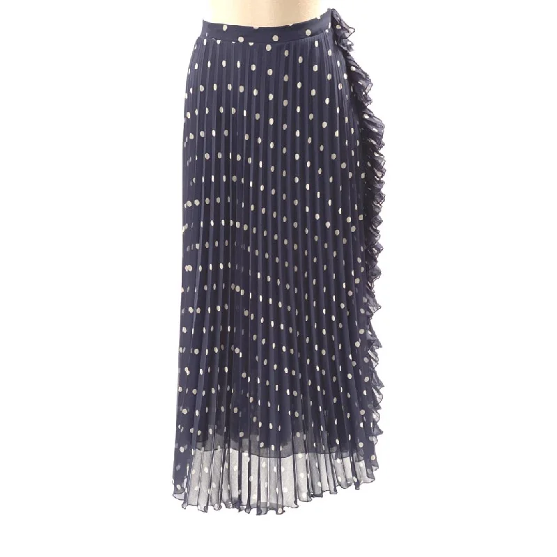 POLKA DOT RUFFLE SKIRT linen skirt airy