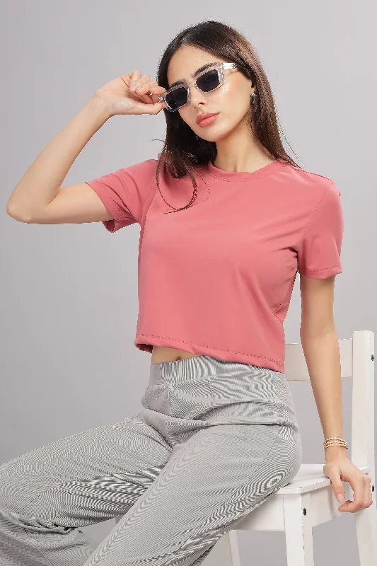 Women’s super stretchy ultra soft sweat wicking Nylon Crop Top and Jogger Set  (Peach) Mesh Fabric Canvas Fabric Denim Fabric