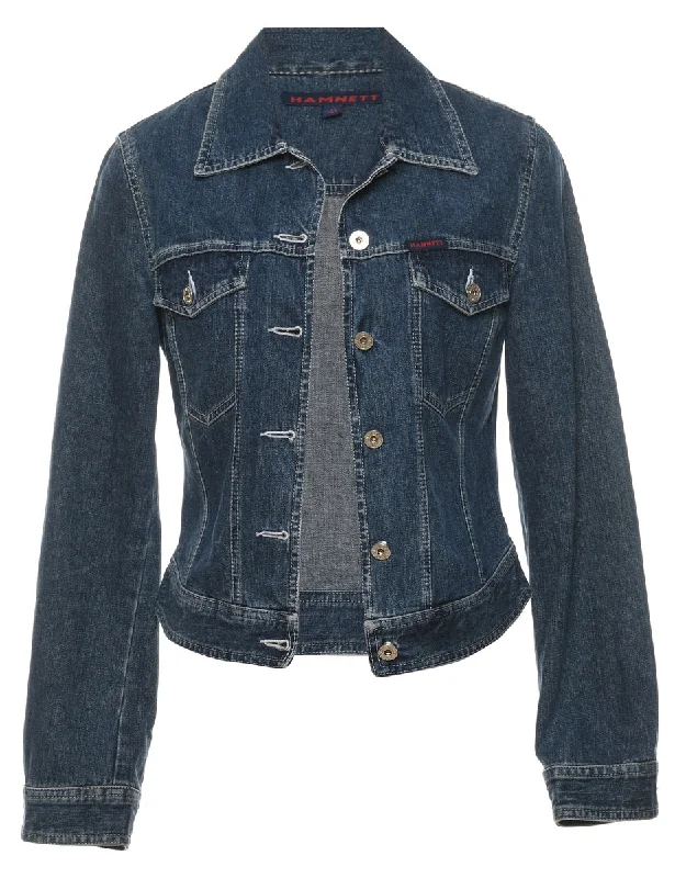 1990s Medium Wash Denim Jacket - L Jersey Jacket Tulle Jacket Batik Jacket