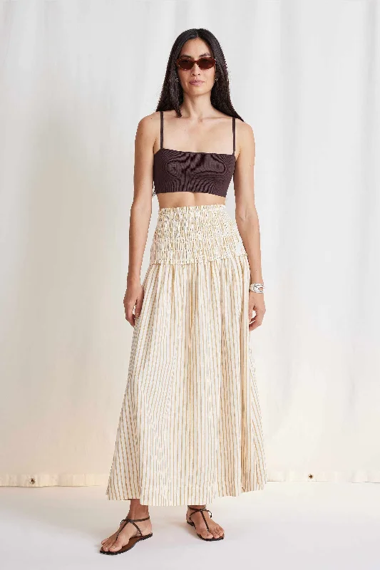 APIECE APART - ORA SMOCK MAXI SKIRT cashmere skirt soft