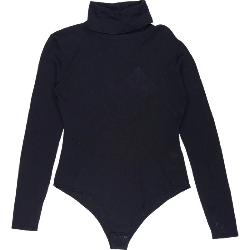 Novo Black Turtleneck Bodysuit Stylish High-Waisted Bodysuit