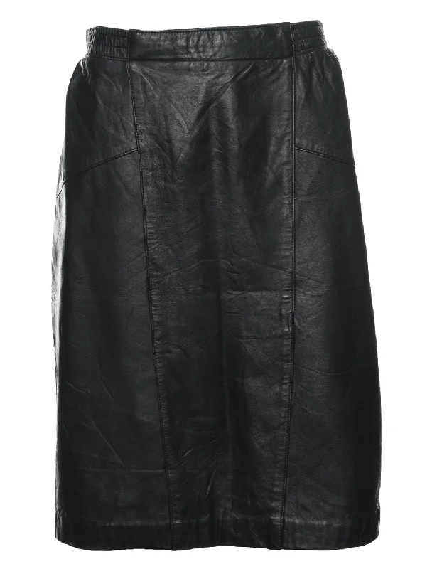 Black Leather Skirt - M chiffon skirt lightweight