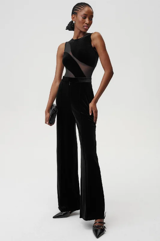 Night Creature Bodysuit Black Fashionable Bodysuit with Long Sleeves